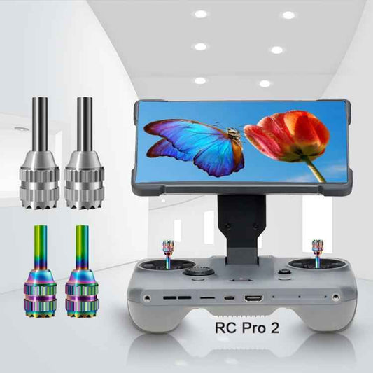 NIVIK Joystick Thumb Rocker Stainless Steel For DJI RC Pro 2 (Silver & Colorful)