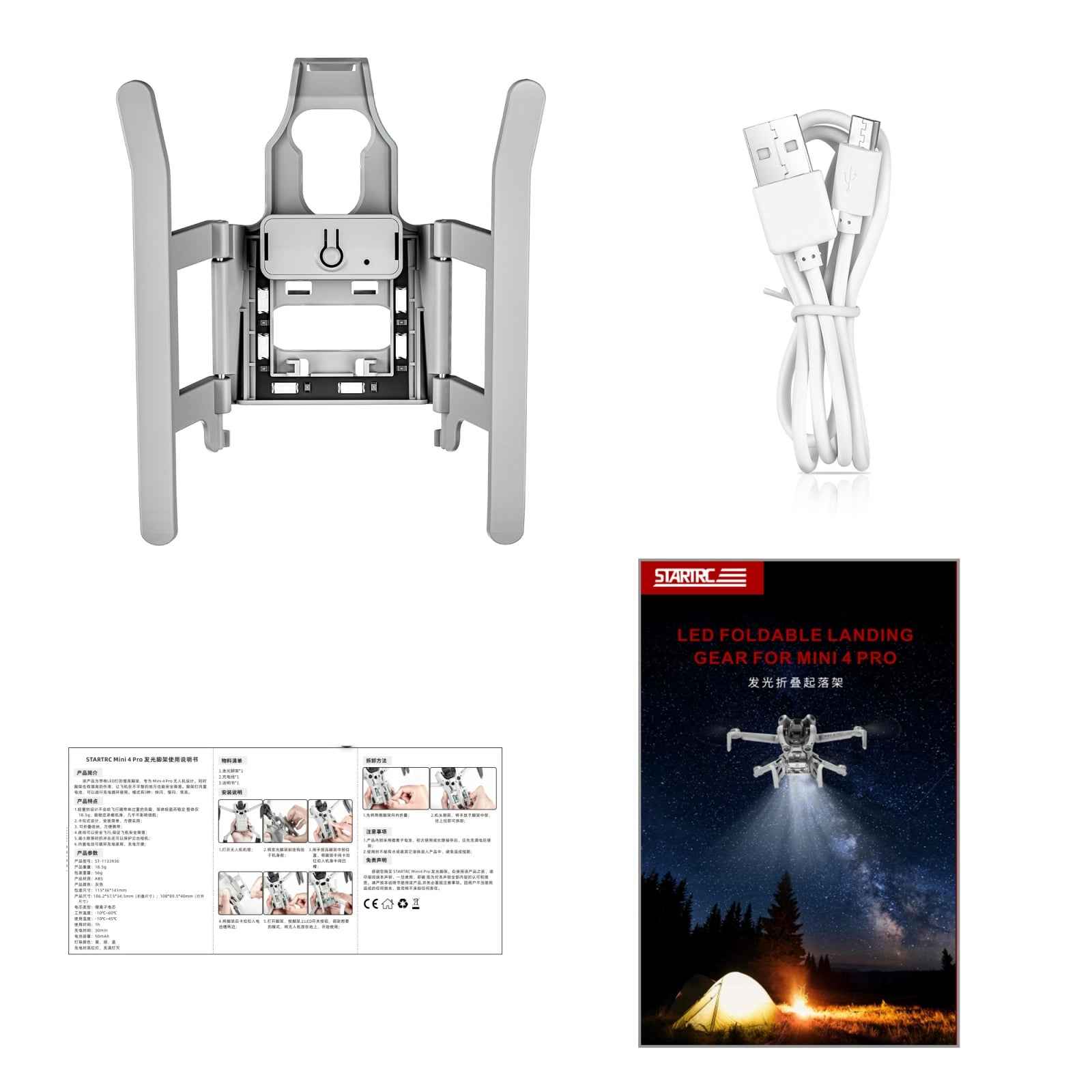 STARTRC LED Landing Gear for DJI Mini 4 Pro