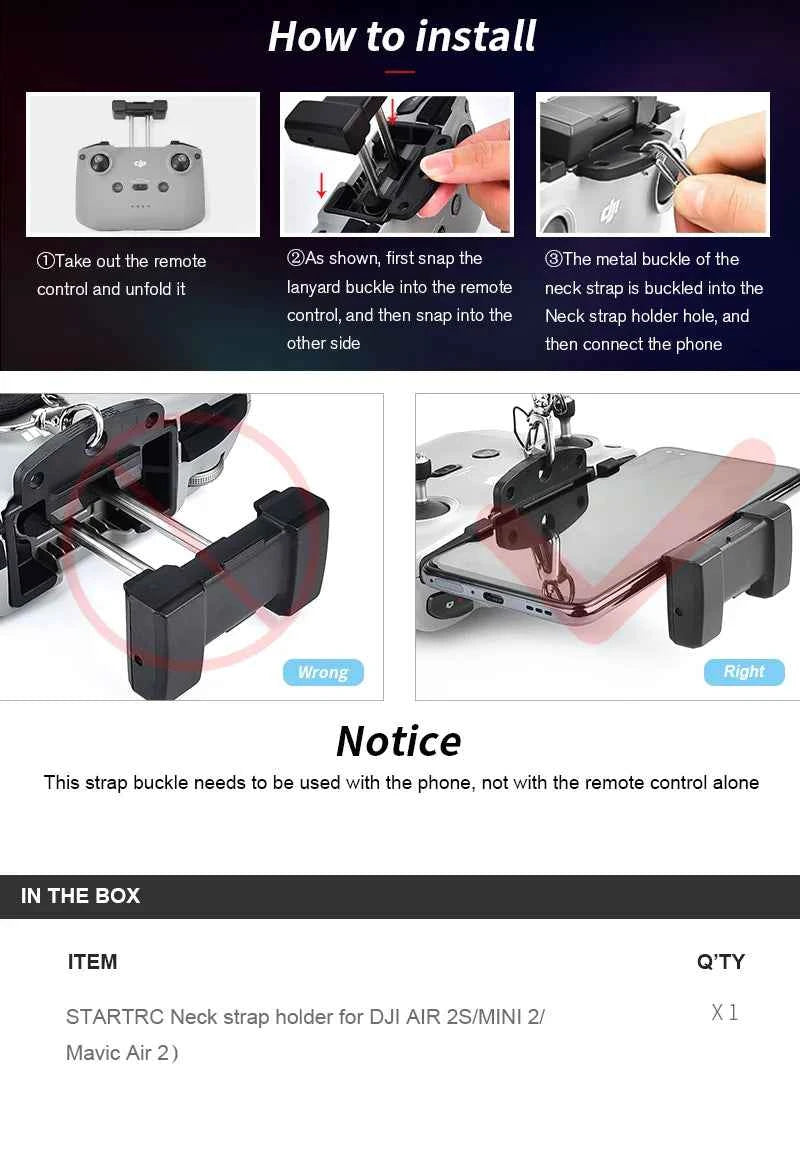 STARTRC Neck Strap with Bracket for DJI RC N-Series