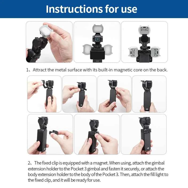 STARTRC Magnetic Fill Light with Bracket for DJI Pocket 3