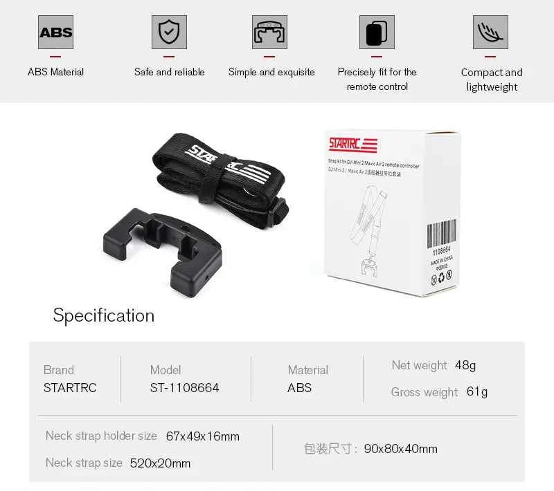 STARTRC Neck Strap with Bracket for DJI RC N-Series