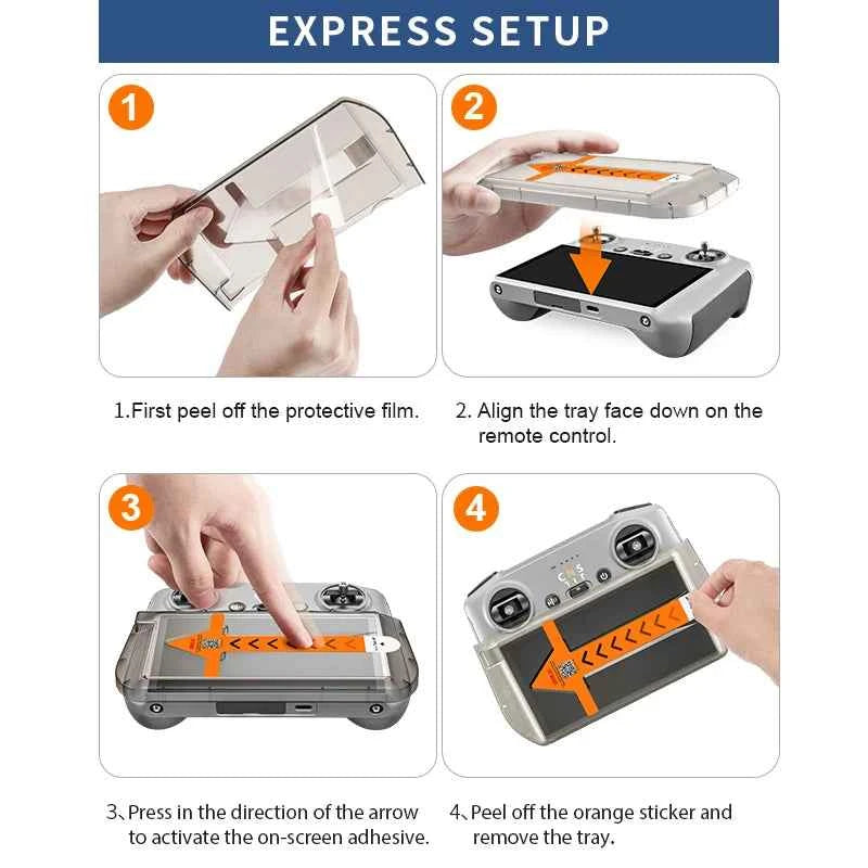 STARTRC Tempered Glass with Dust-free Applicator for DJI RC/ RC 2   (3pcs)