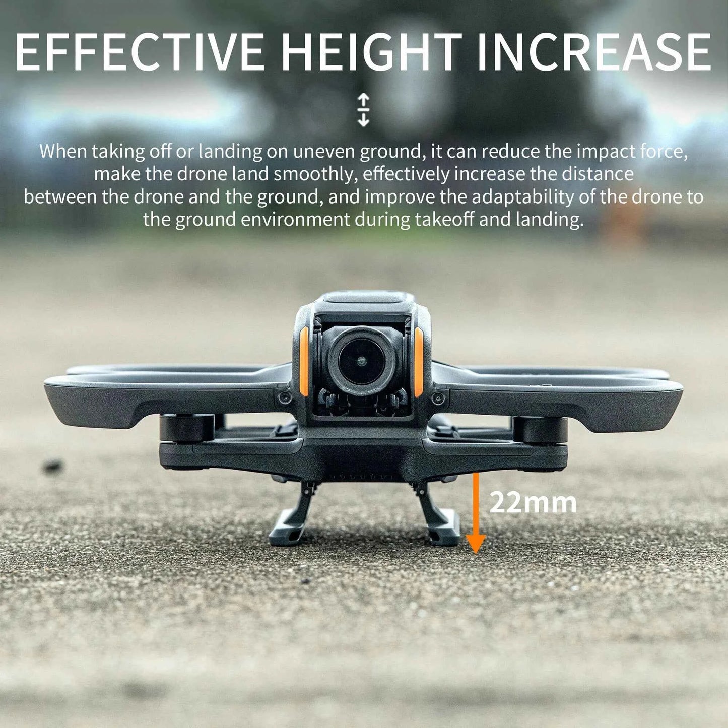 STARTRC Foldable Landing Gear for DJI Avata 2 (Black)