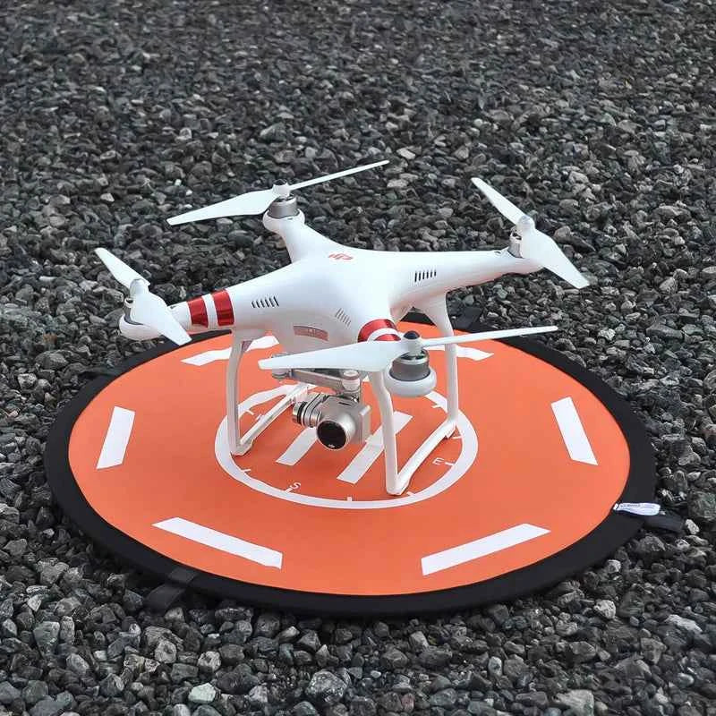 STARTRC Circular Landing Pad with Reflective Strips (56cm) (Orange and Black)