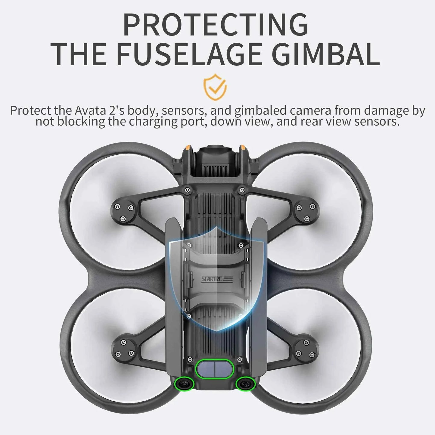 STARTRC Foldable Landing Gear for DJI Avata 2 (Black)