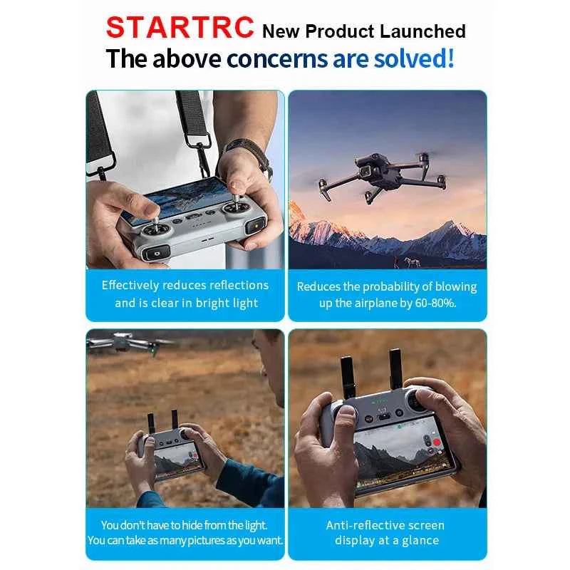 STARTRC Tempered Glass HD AR Coated Film for DJI RC 2 / RC