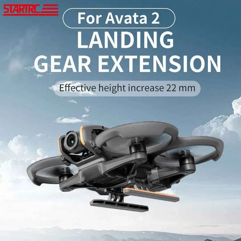 STARTRC Foldable Landing Gear for DJI Avata 2 (Black and Orange)