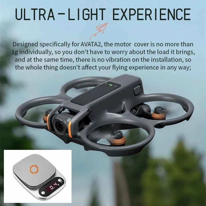 STARTRC Motor Cover for DJI Avata 2 (Black and Orange)